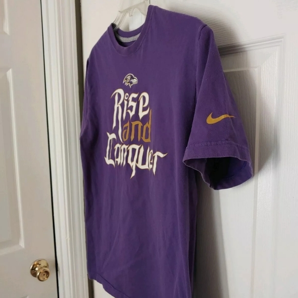 Nike BALTIMORE RAVENS "RISE AND CONQUER" NFL T-shirt - Picture 2 of 4